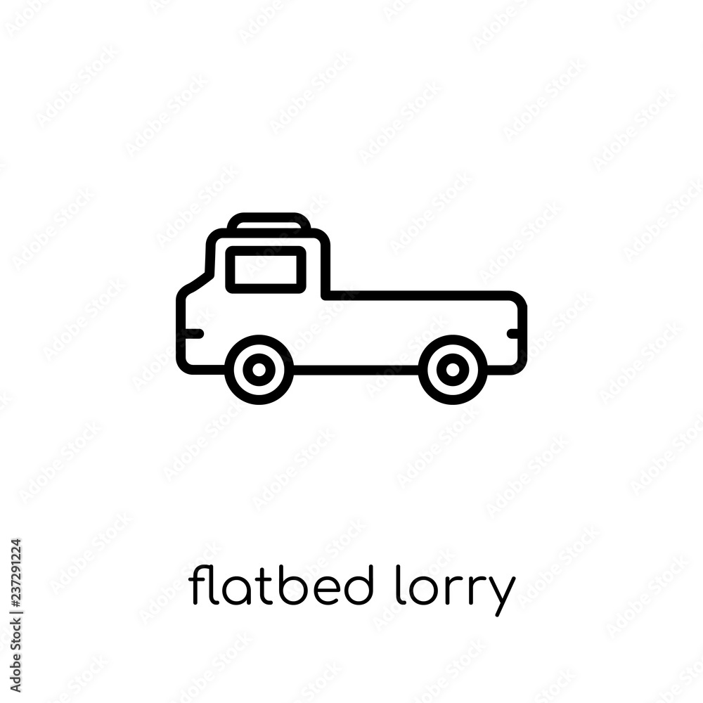 flatbed lorry icon from Transportation collection. flatbed lorry icon from Transportation collection.