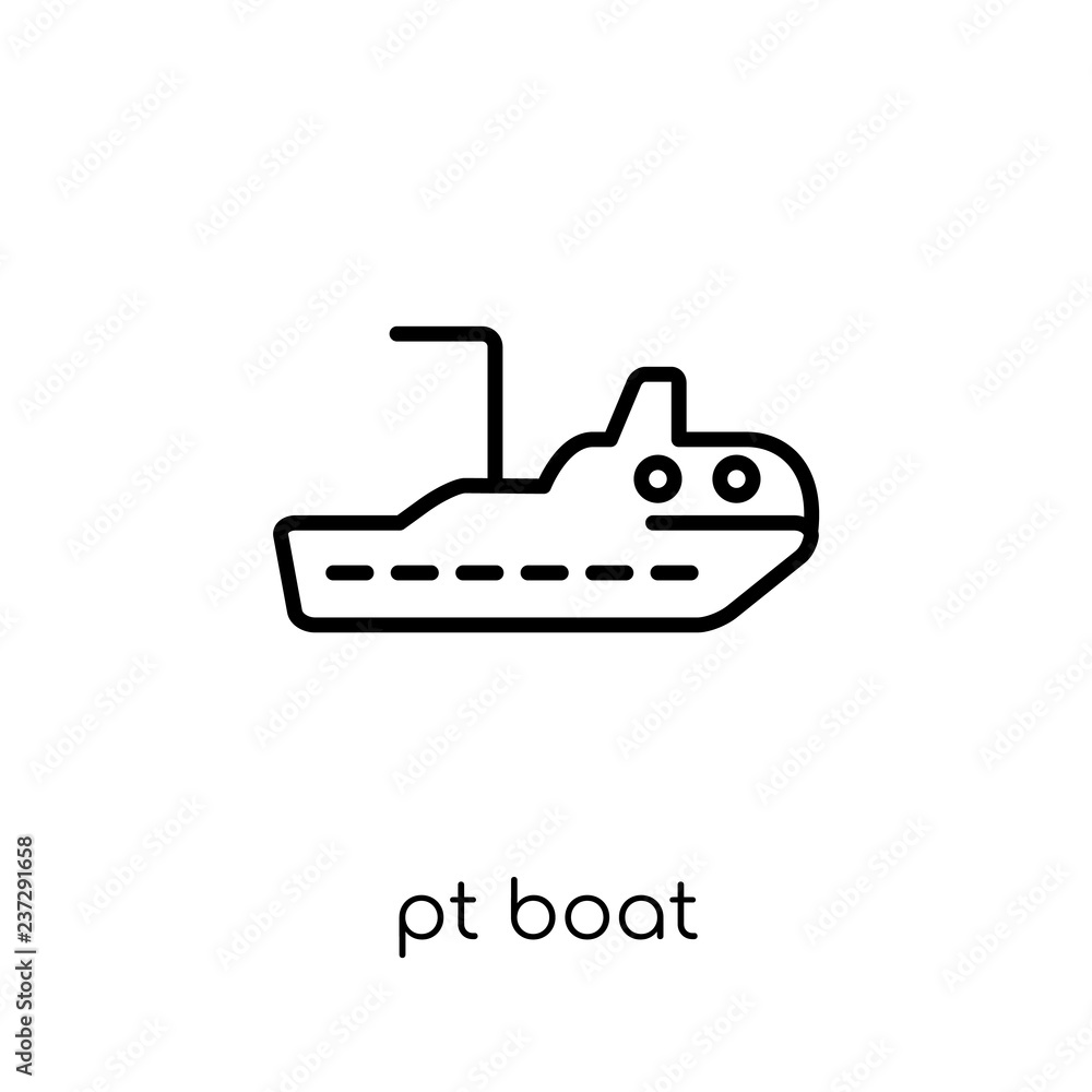 PT boat icon from Transportation collection. PT boat icon from Transportation collection.