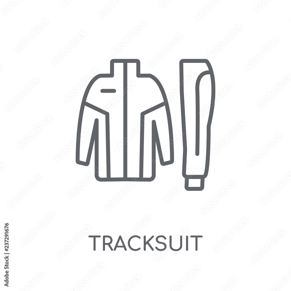 tracksuit linear icon. Modern outline tracksuit logo concept on white  background from Clothes collection Stock Vector | Adobe Stock