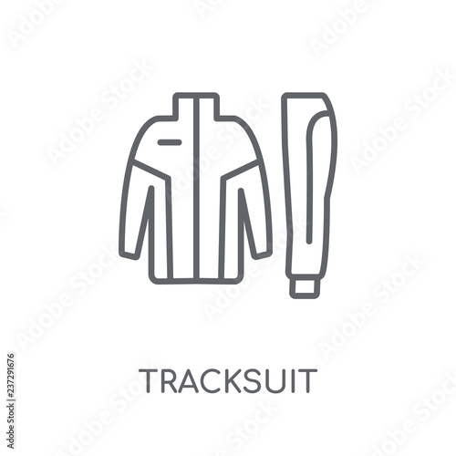 tracksuit linear icon. Modern outline tracksuit logo concept on white background from Clothes collection
