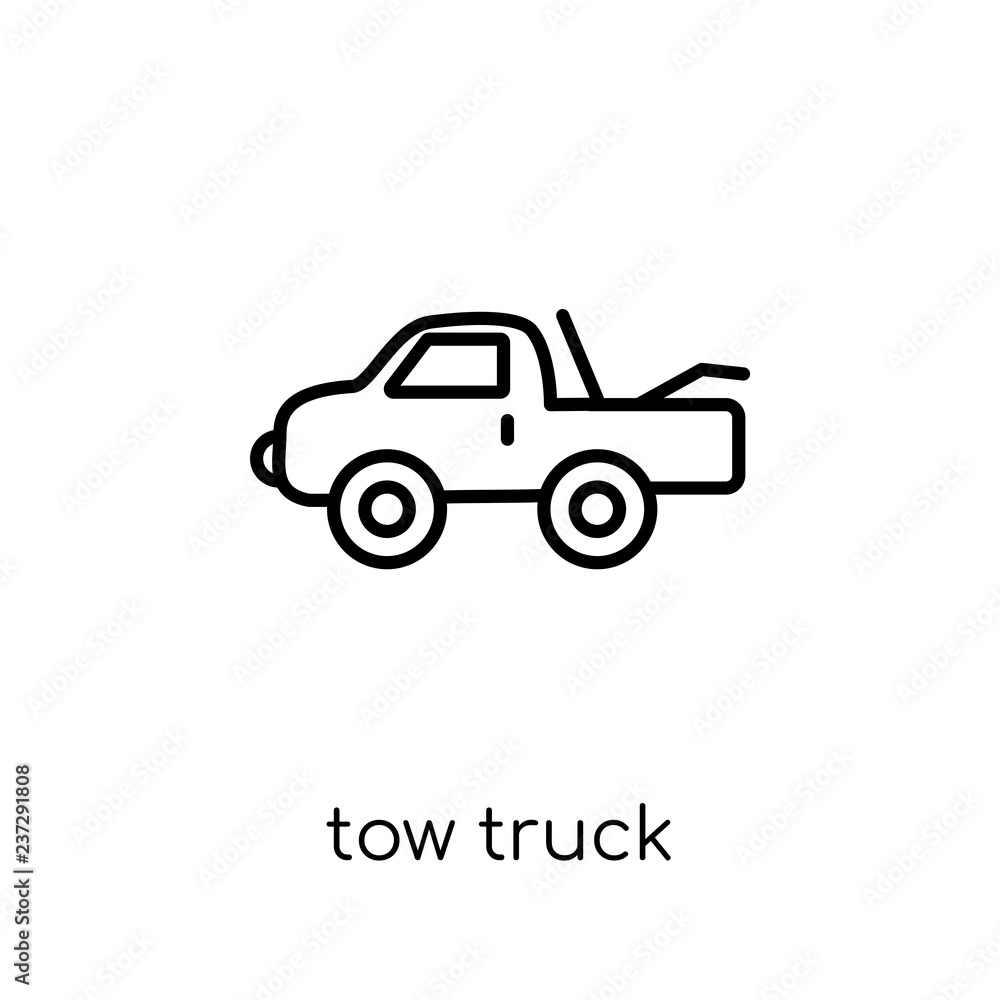 Tow truck icon from collection. Tow truck icon from collection.
