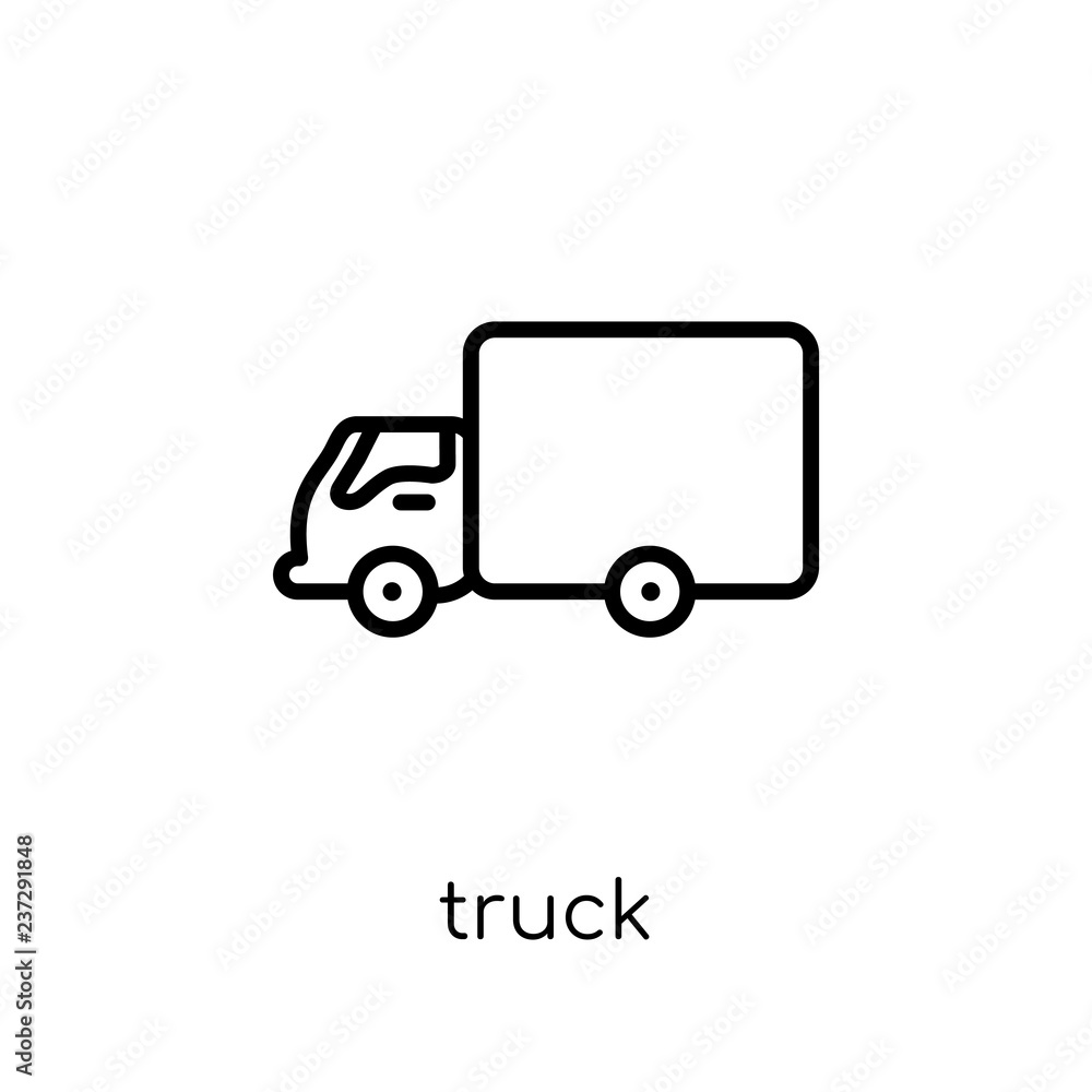 Truck icon from collection. Truck icon from collection.