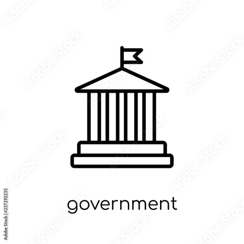 Government icon. Trendy modern flat linear vector Government icon on white background from thin line United States of America collection