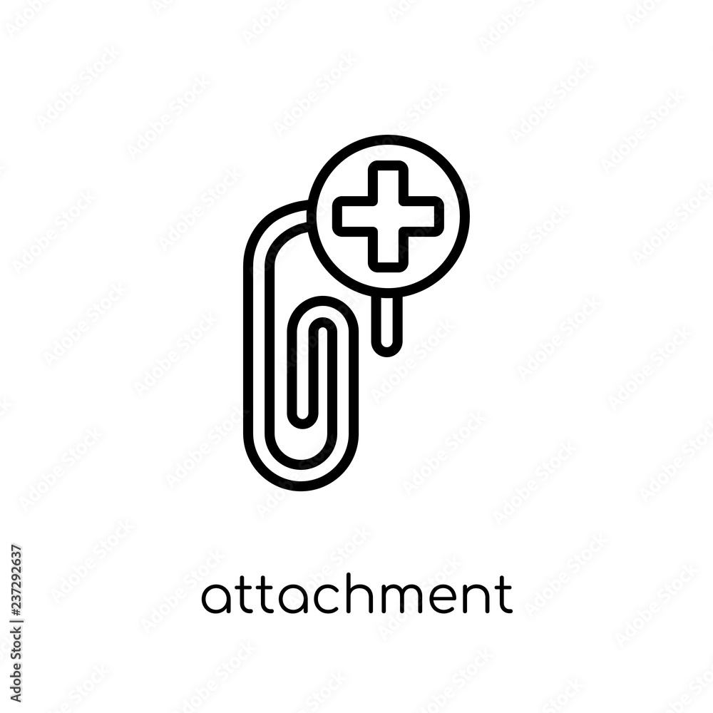Fototapeta premium Attachment icon from collection.