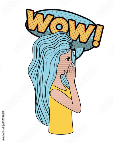 woman saying wow avatar character