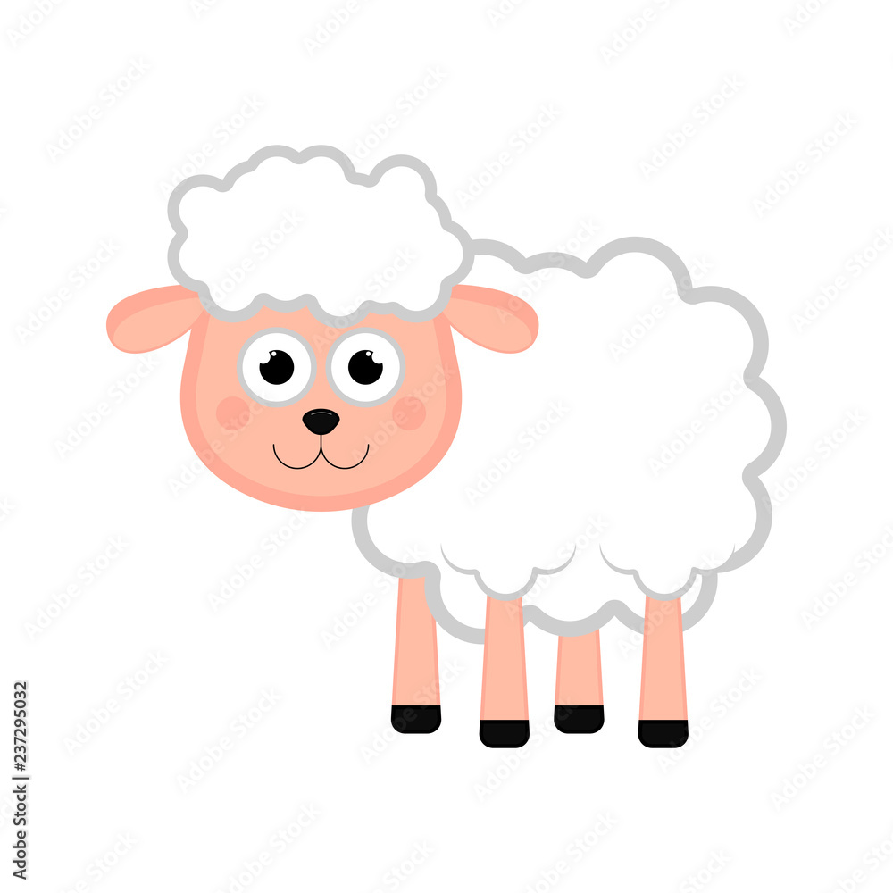 Isolated sheep comic cartoon. Vector illustration design Isolated sheep comic cartoon. Vector illustration design
