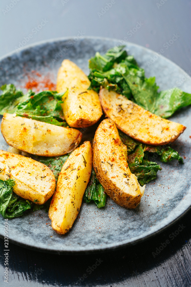 Roasted Potatoes with Greens Roasted Potatoes with Greens