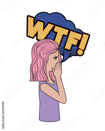 woman saying wtf avatar character