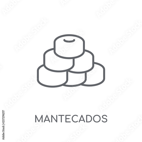 Mantecados linear icon. Modern outline Mantecados logo concept on white background from Culture collection