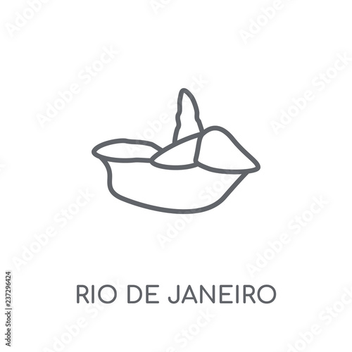 Rio de janeiro linear icon. Modern outline Rio de janeiro logo concept on white background from Culture collection