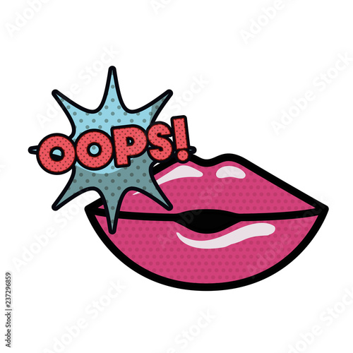 lips saying oops avatar character