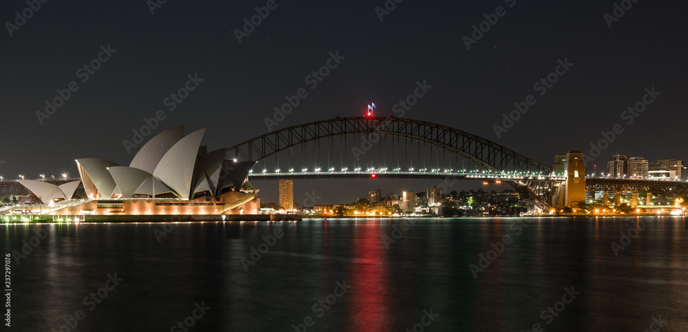 Sydney Harbour in the very early hours of the day