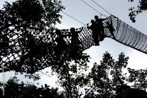 People who enjoy hiking at Masungi Georeserve, Rizal photo