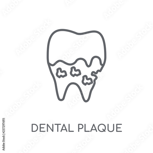 Dental Plaque linear icon. Modern outline Dental Plaque logo concept on white background from Dentist collection