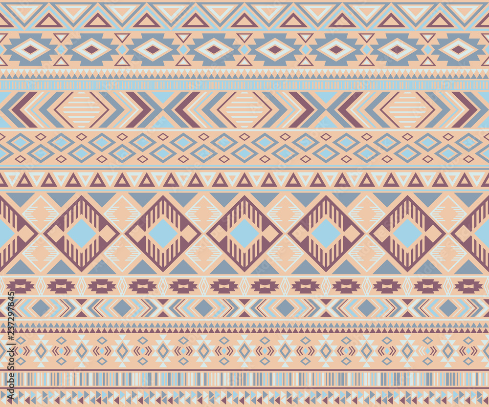 American indian pattern tribal ethnic motifs geometric vector background.