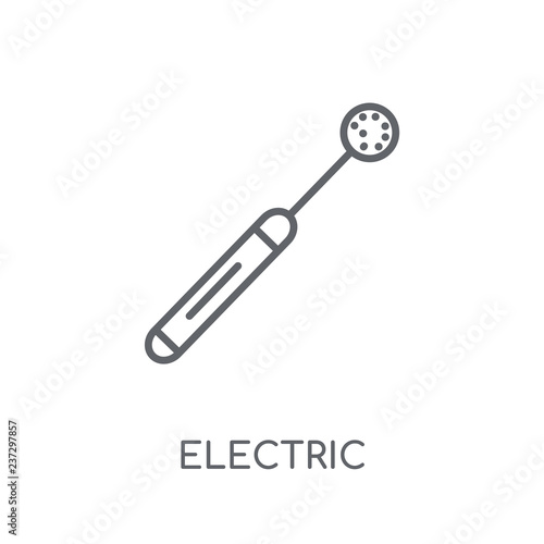 Electric toothbrush linear icon. Modern outline Electric toothbrush logo concept on white background from Dentist collection