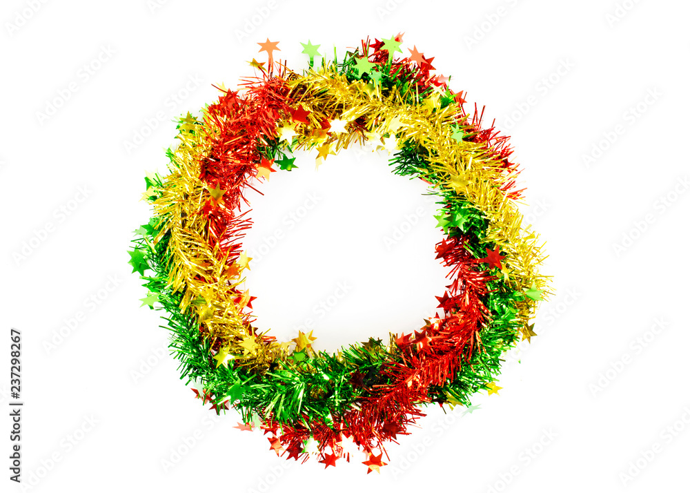 Christmas decoration rounded shape on white backgrounds Christmas decoration rounded shape on white backgrounds