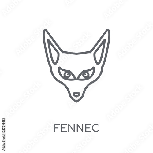 Fennec linear icon. Modern outline Fennec logo concept on white background from Desert collection