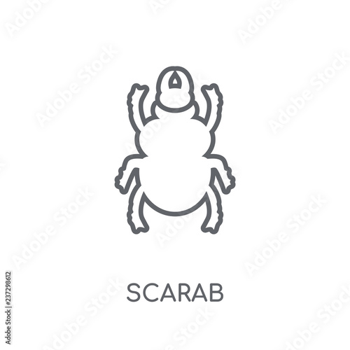 Scarab linear icon. Modern outline Scarab logo concept on white background from Desert collection photo