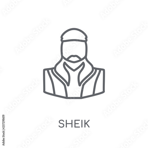 Sheik linear icon. Modern outline Sheik logo concept on white background from Desert collection
