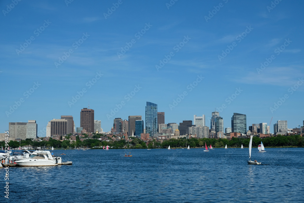 Boston Skyline iin summertime
