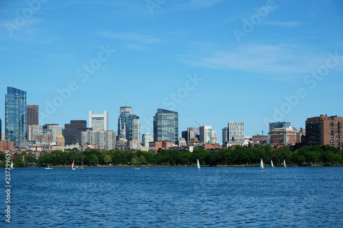 Boston Skyline iin summertime 