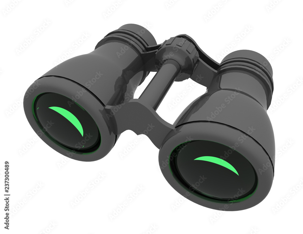 3d binocular concept. rendered illustration 3d binocular concept. rendered illustration