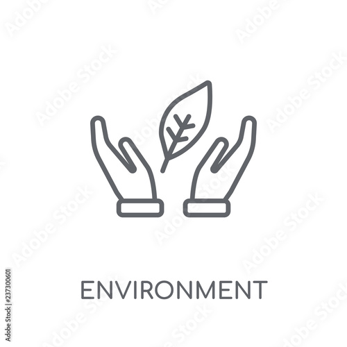 Environment linear icon. Modern outline Environment logo concept on white background from Ecology collection