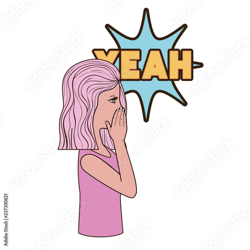 woman saying yeah avatar character