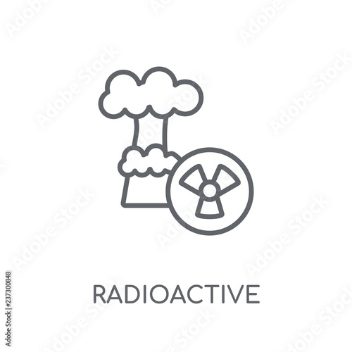 Radioactive linear icon. Modern outline Radioactive logo concept on white background from Ecology collection