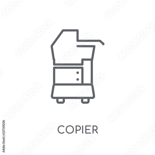 copier linear icon. Modern outline copier logo concept on white background from Electronic Devices collection