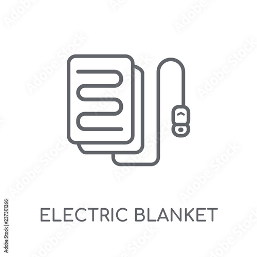 electric blanket linear icon. Modern outline electric blanket logo concept on white background from Electronic Devices collection