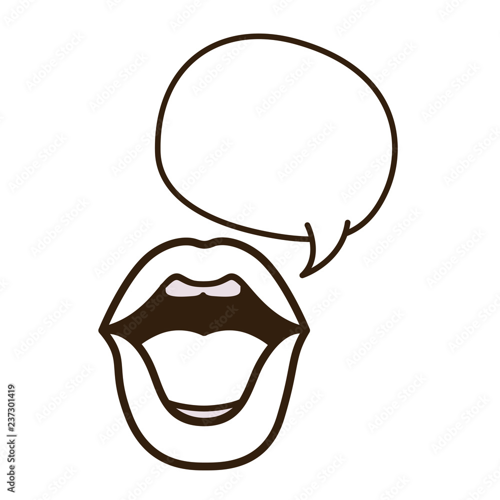 lips with speech bubble avatar character lips with speech bubble avatar character