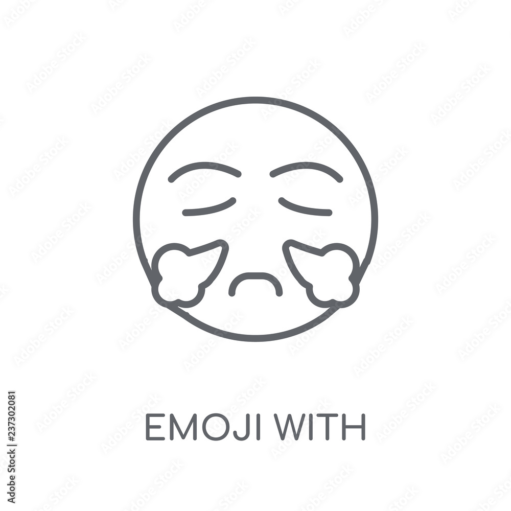 Emoji With Steam From Nose linear icon. Modern outline Emoji With Steam ...