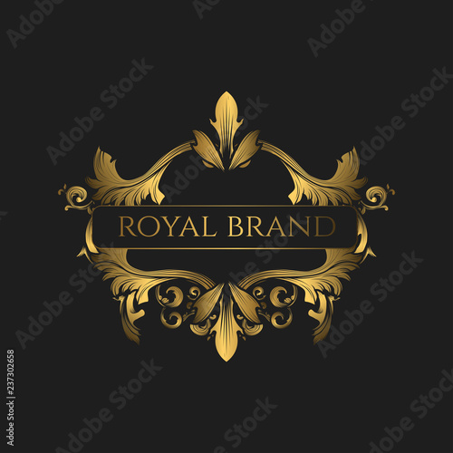 Logo Luxury with Golden Color