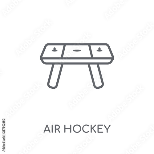 Air hockey linear icon. Modern outline Air hockey logo concept on white background from Entertainment and Arcade collection
