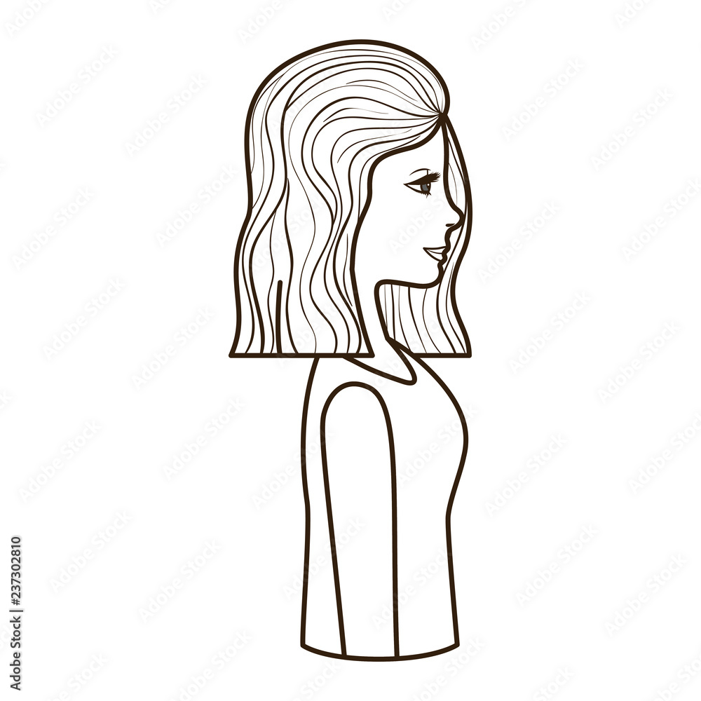 young woman avatar character