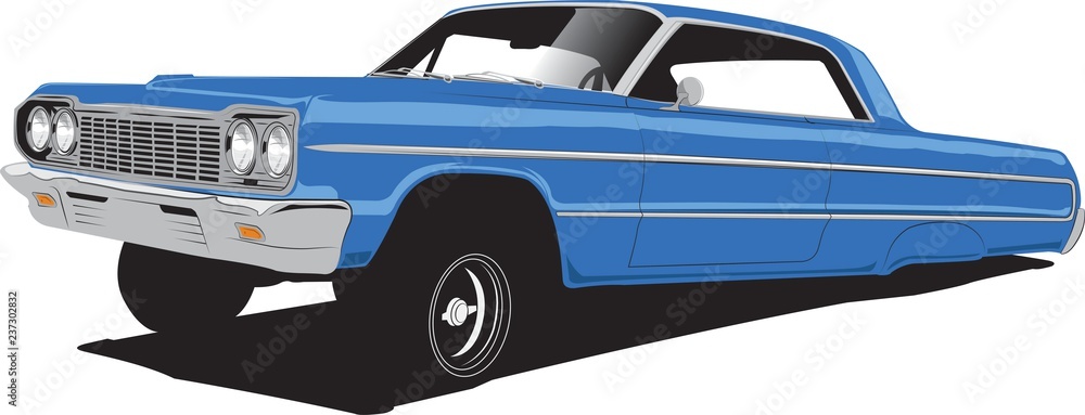 blue lowrider cars