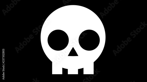 Flat 2d skull icon 