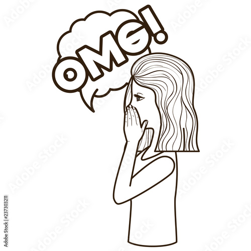 woman saying omg avatar character