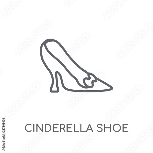 Cinderella shoe linear icon. Modern outline Cinderella shoe logo concept on white background from Fairy Tale collection