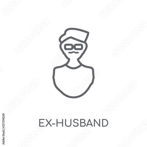 ex-husband linear icon. Modern outline ex-husband logo concept on white background from Family Relations collection