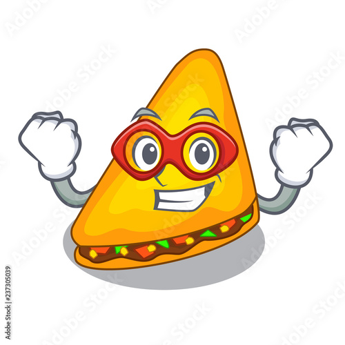 Super hero mexican quesadilla wrap with a character
