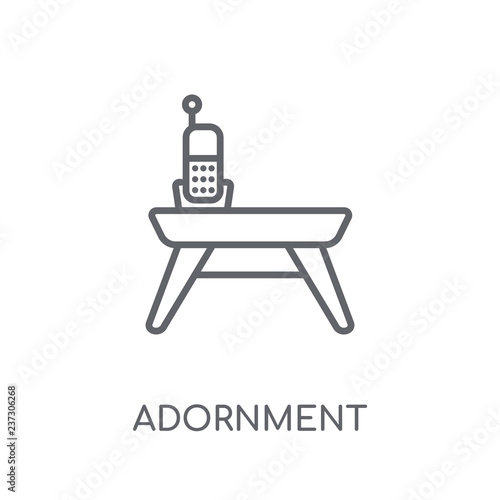 Adornment linear icon. Modern outline Adornment logo concept on white background from Furniture and Household collection