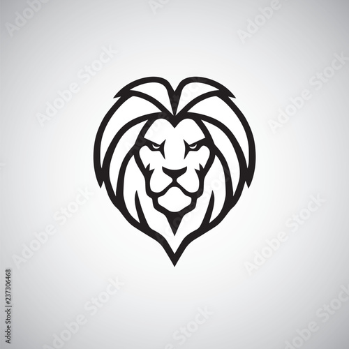Lion Head Logo Simple Vector