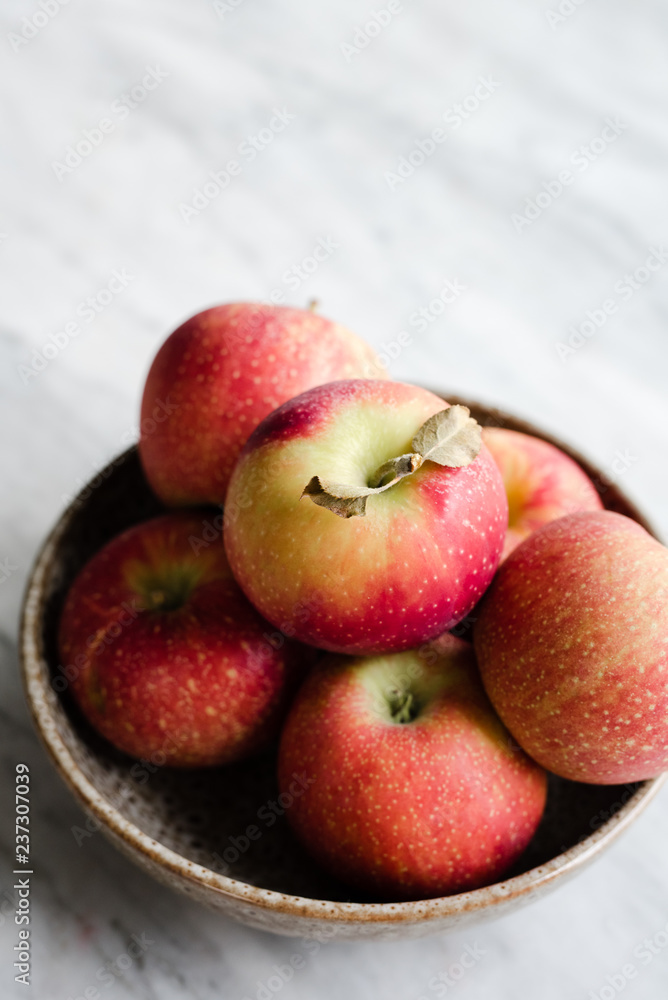 Freshly Picked Gala Apples in a bowl Freshly Picked Gala Apples in a bowl