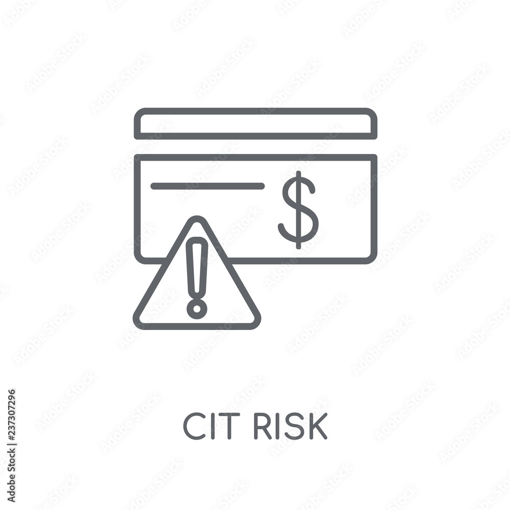 credit risk linear icon. Modern outline credit risk logo concept on