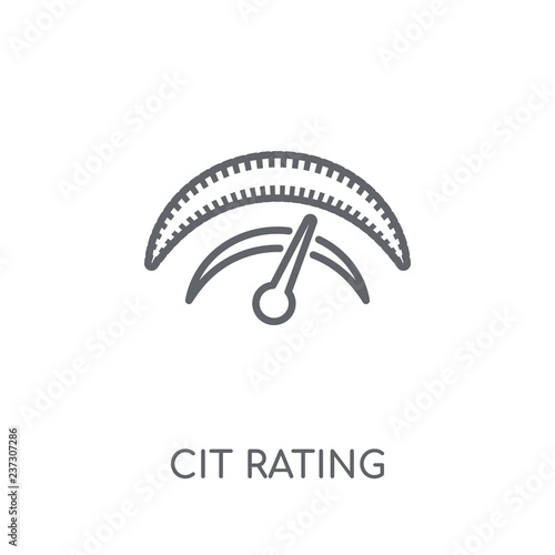 credit rating linear icon. Modern outline credit rating logo concept on white background from General collection