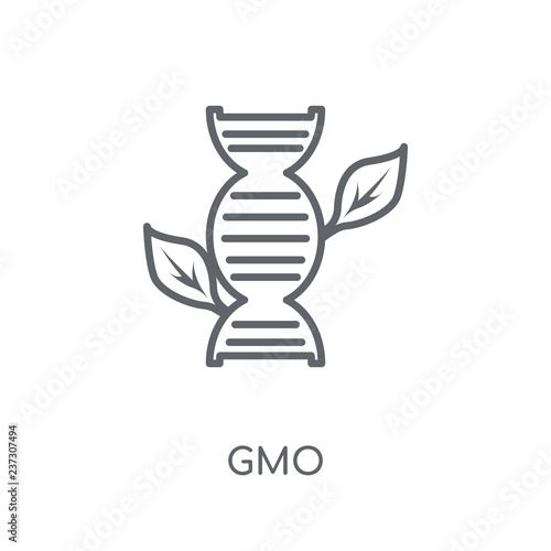 gmo linear icon. Modern outline gmo logo concept on white background from General collection