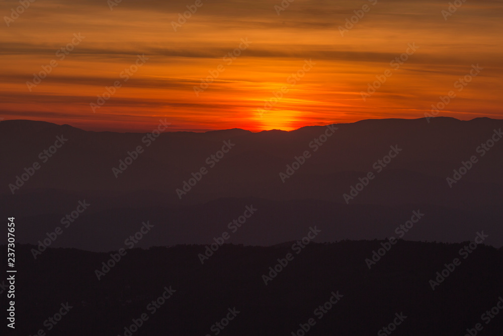 Beautiful sunset in the mountains Beautiful sunset in the mountains